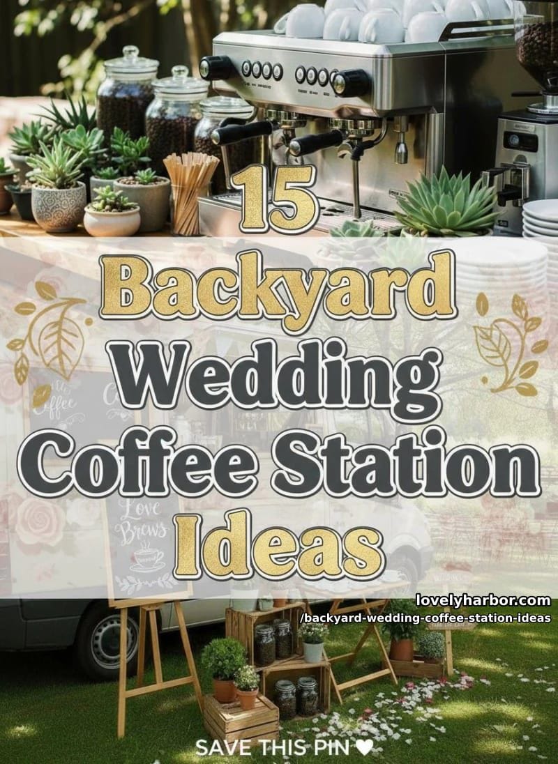 15 Backyard Wedding Coffee Station Ideas For Your Reception 37 backyard wedding coffee station ideas - Collage 36