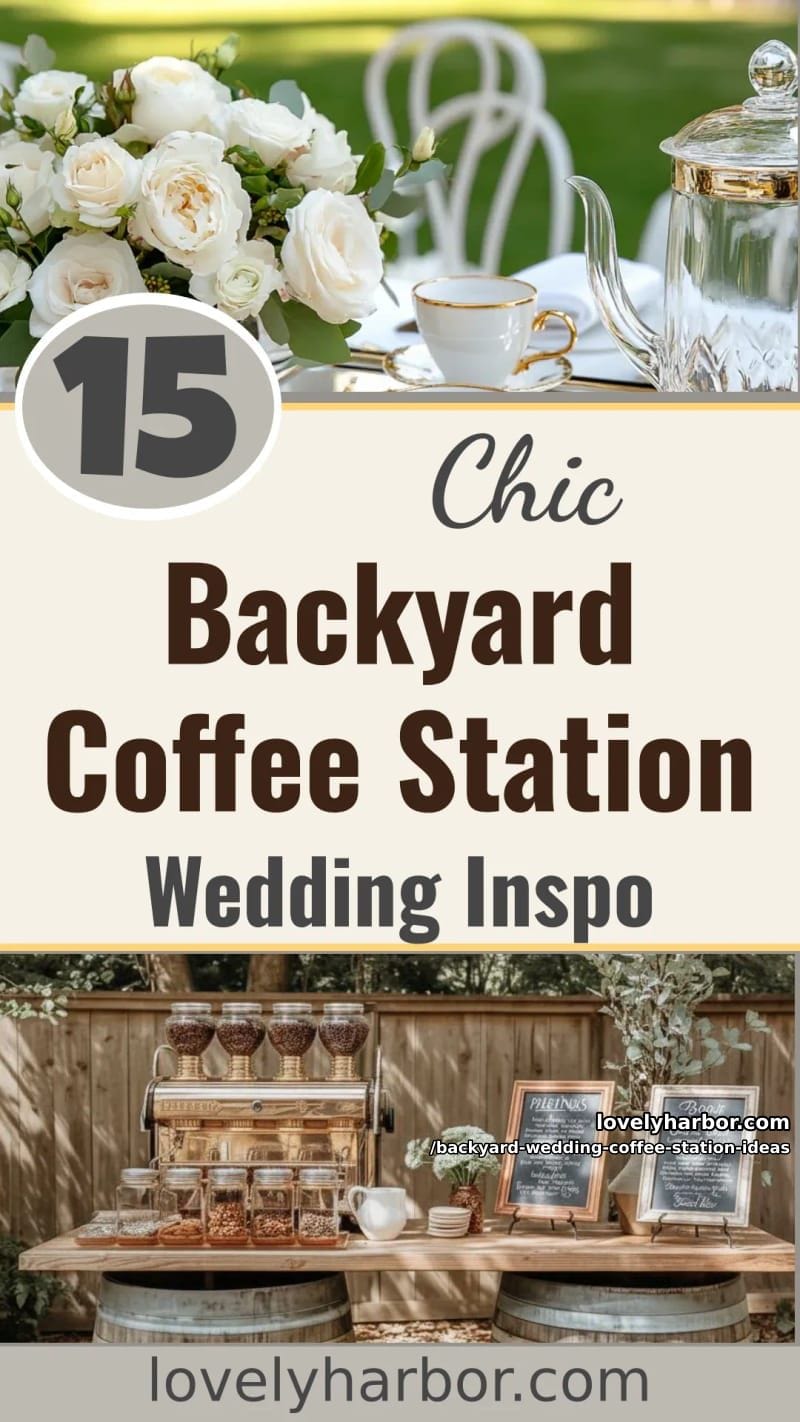 15 Backyard Wedding Coffee Station Ideas For Your Reception 41 backyard wedding coffee station ideas - Collage 40