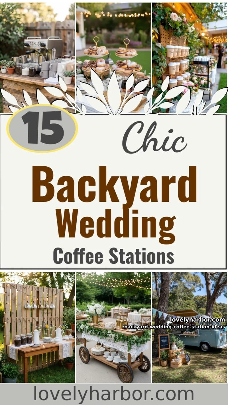 15 Backyard Wedding Coffee Station Ideas For Your Reception 47 backyard wedding coffee station ideas - Collage 46