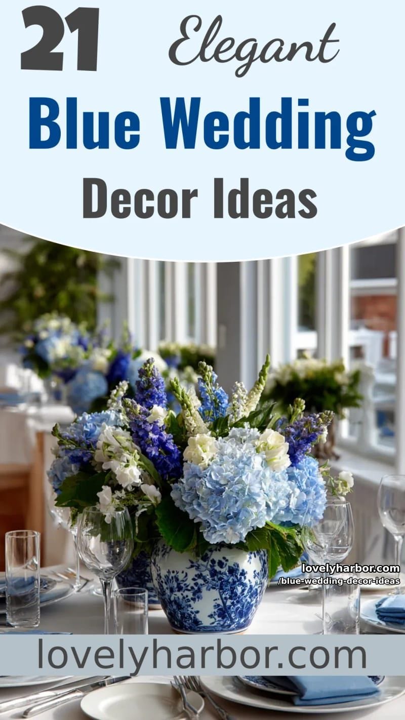 21 Blue Wedding Decor Ideas To Create A Memorable Day 56 blue wedding decor ideas - Collage 55