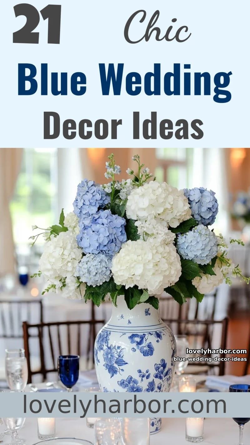 21 Blue Wedding Decor Ideas To Create A Memorable Day 63 blue wedding decor ideas - Collage 62