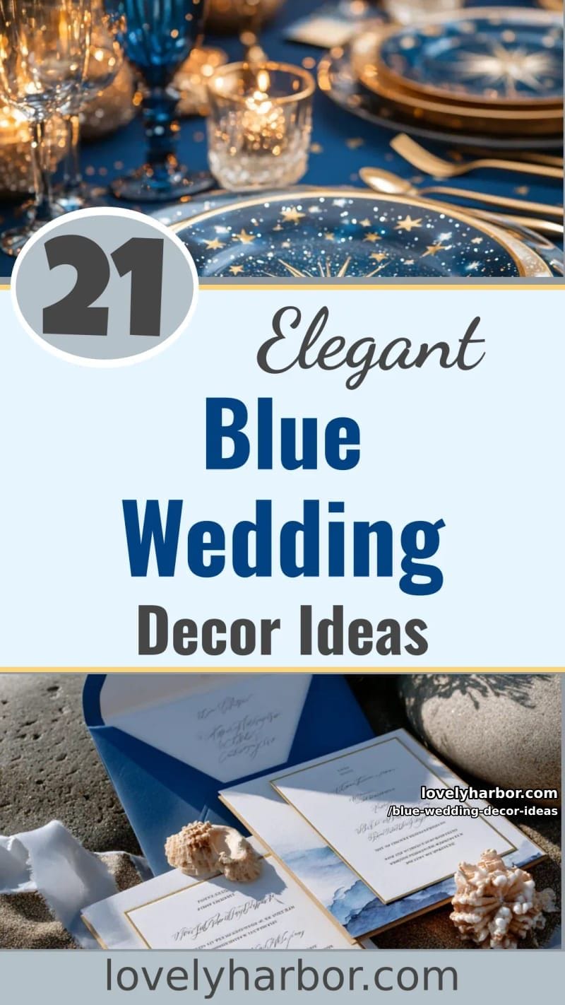21 Blue Wedding Decor Ideas To Create A Memorable Day 67 blue wedding decor ideas - Collage 66