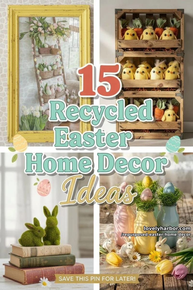 15 Repurposed Easter Home Decor Ideas You'll Love 38 celebrate easter with repurposed home decor 37