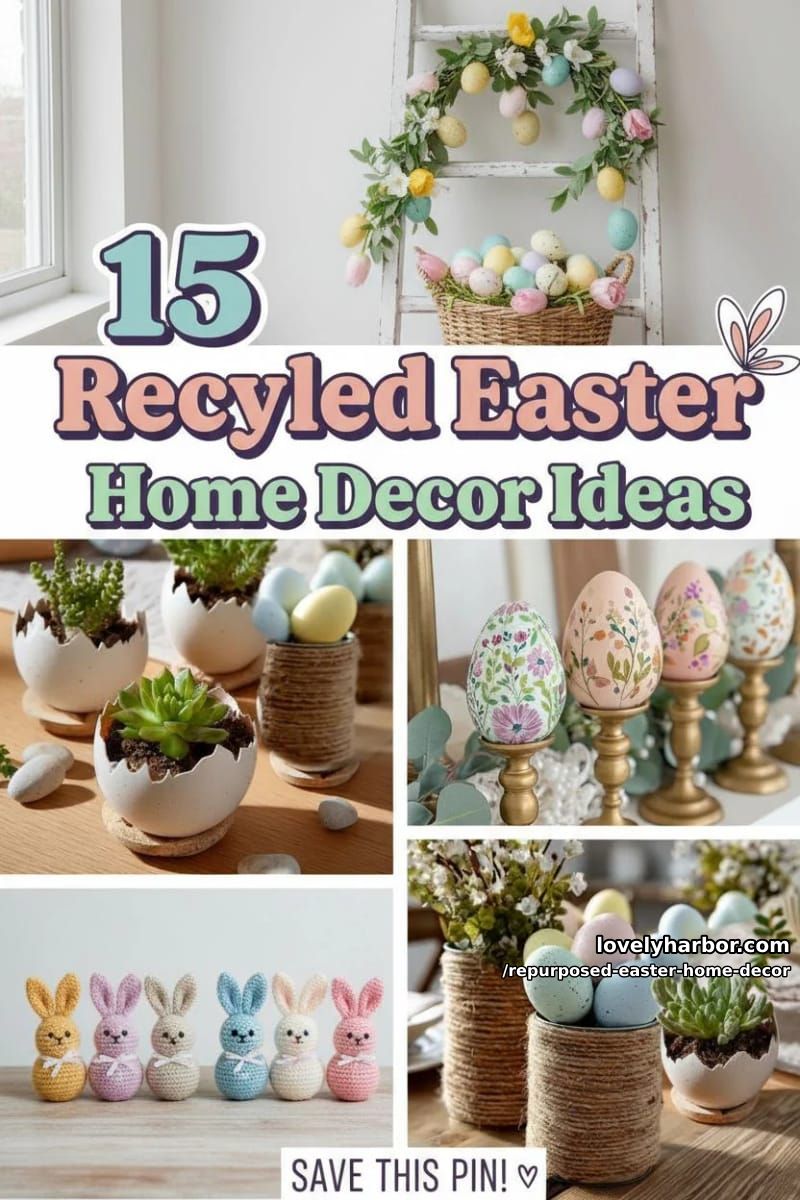 15 Repurposed Easter Home Decor Ideas You'll Love 39 celebrate easter with repurposed home decor 38