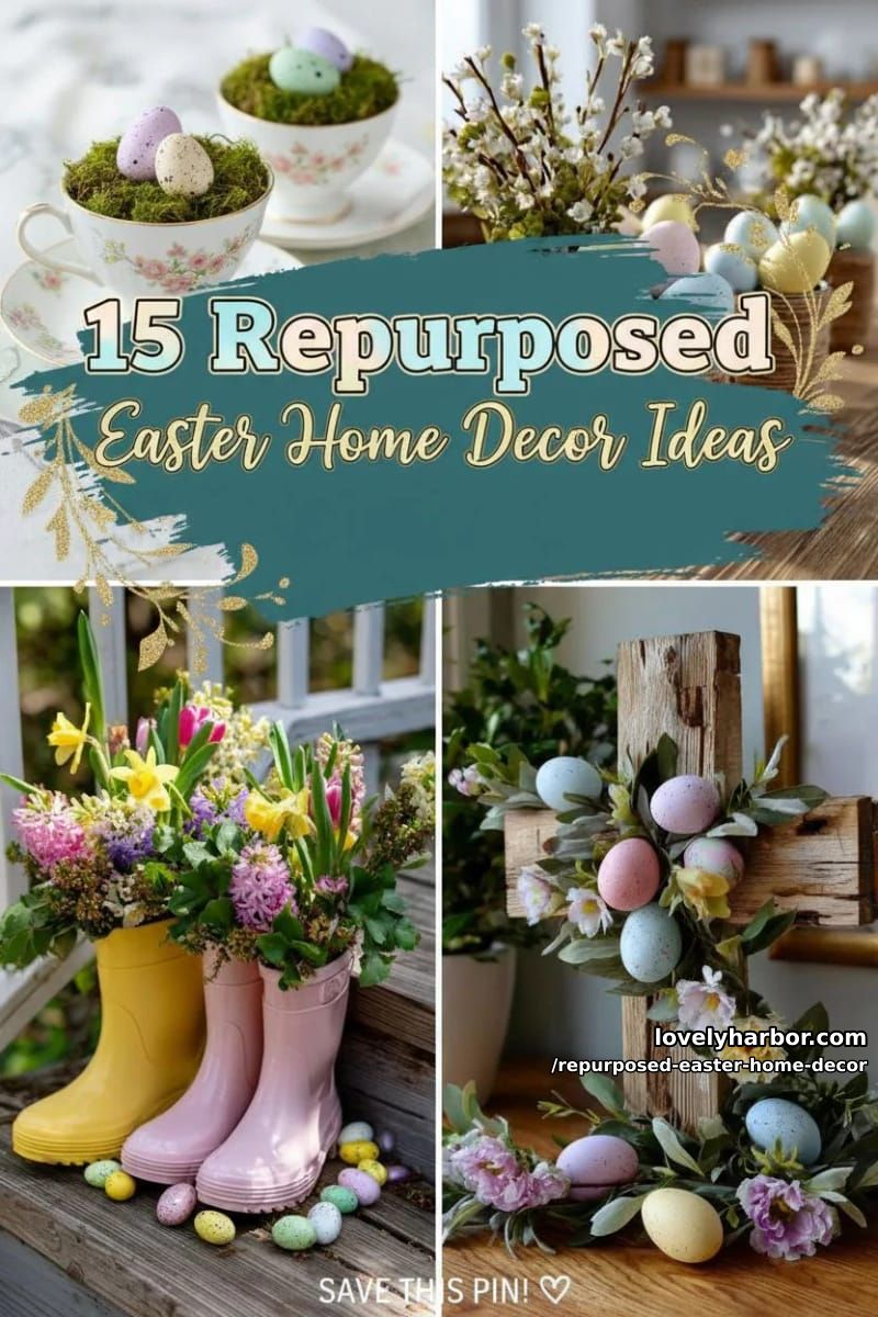 15 Repurposed Easter Home Decor Ideas You'll Love 42 celebrate easter with repurposed home decor 41