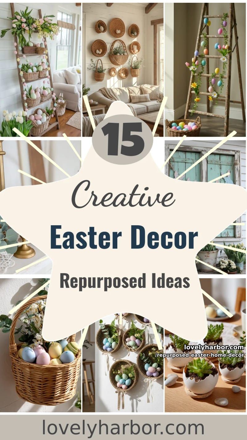 15 Repurposed Easter Home Decor Ideas You'll Love 43 celebrate easter with repurposed home decor 42