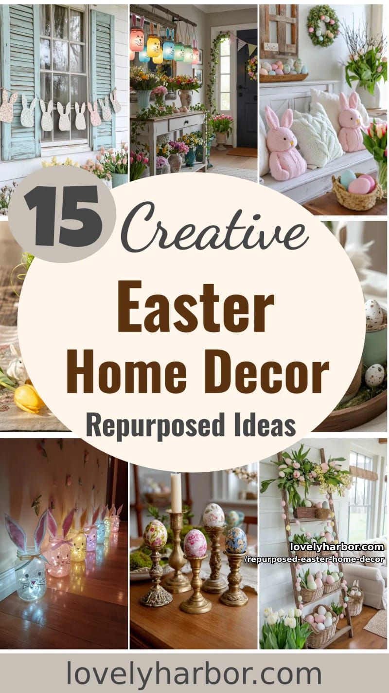 15 Repurposed Easter Home Decor Ideas You'll Love 44 celebrate easter with repurposed home decor 43
