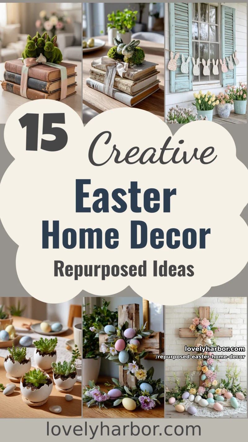 15 Repurposed Easter Home Decor Ideas You'll Love 45 celebrate easter with repurposed home decor 44