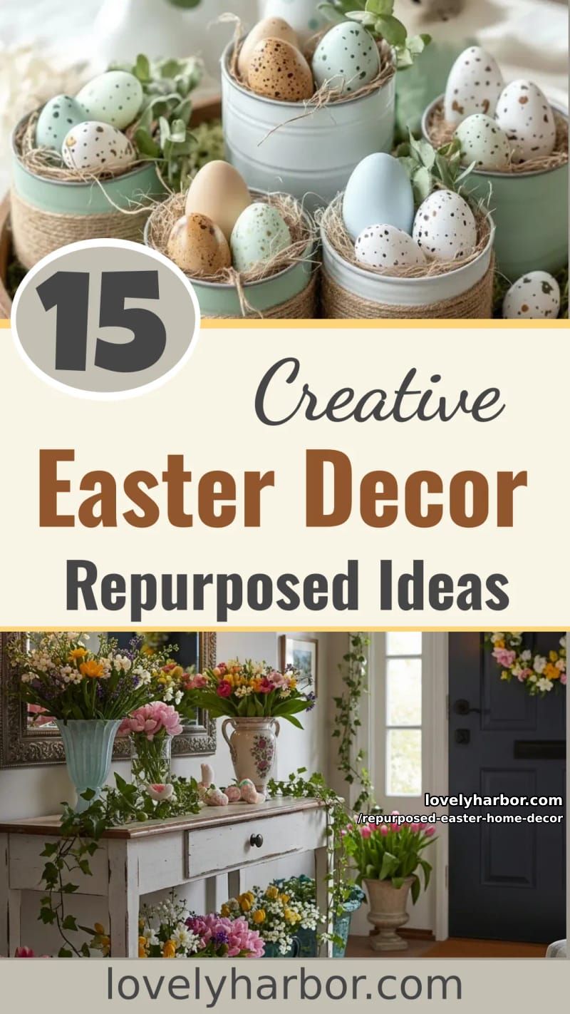 15 Repurposed Easter Home Decor Ideas You'll Love 46 celebrate easter with repurposed home decor 45