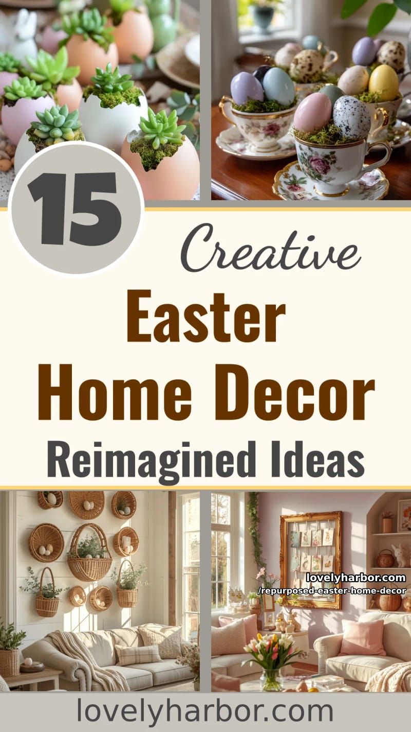 15 Repurposed Easter Home Decor Ideas You'll Love 47 celebrate easter with repurposed home decor 46