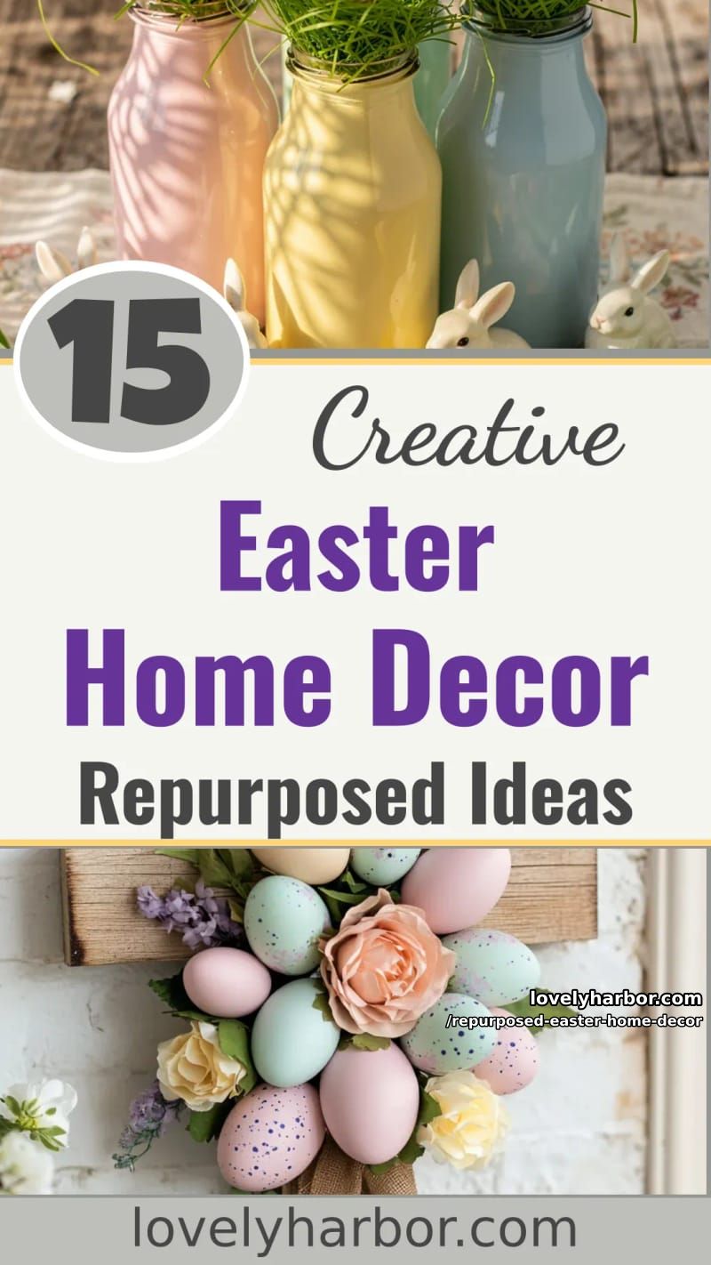 15 Repurposed Easter Home Decor Ideas You'll Love 53 celebrate easter with repurposed home decor 52