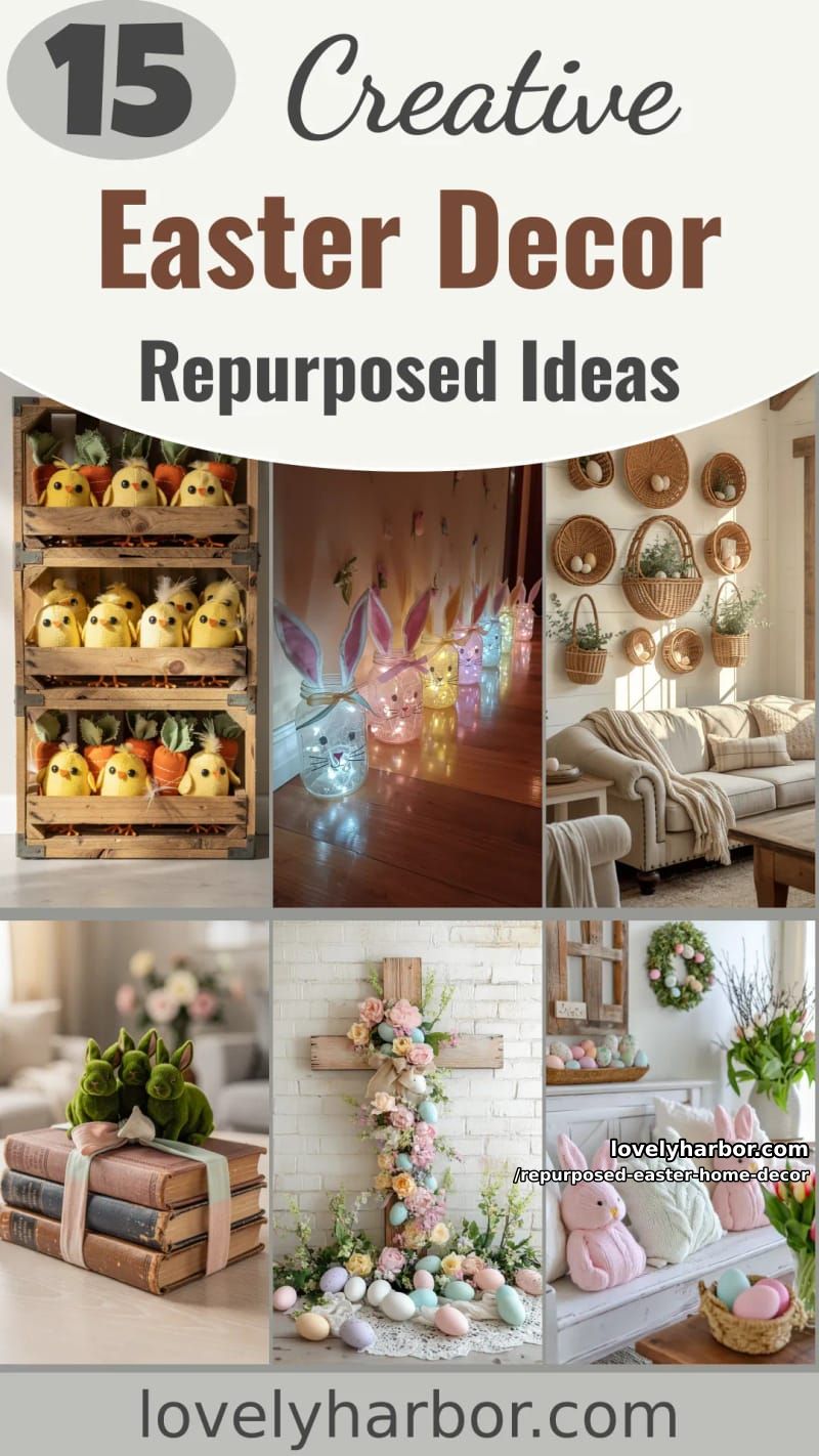 15 Repurposed Easter Home Decor Ideas You'll Love 54 celebrate easter with repurposed home decor 53