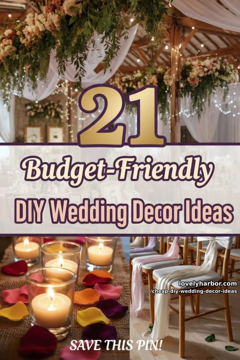 21 Cheap DIY Wedding Decor Ideas for Budget-Friendly Inspo 51 cheap diy wedding decor ideas - Collage 50