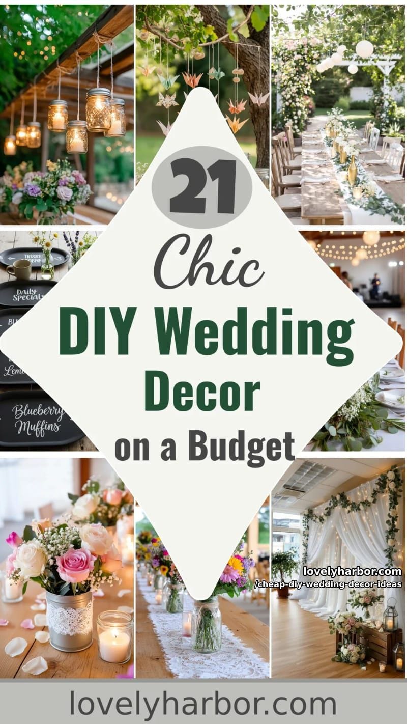 21 Cheap DIY Wedding Decor Ideas for Budget-Friendly Inspo 62 cheap diy wedding decor ideas - Collage 61