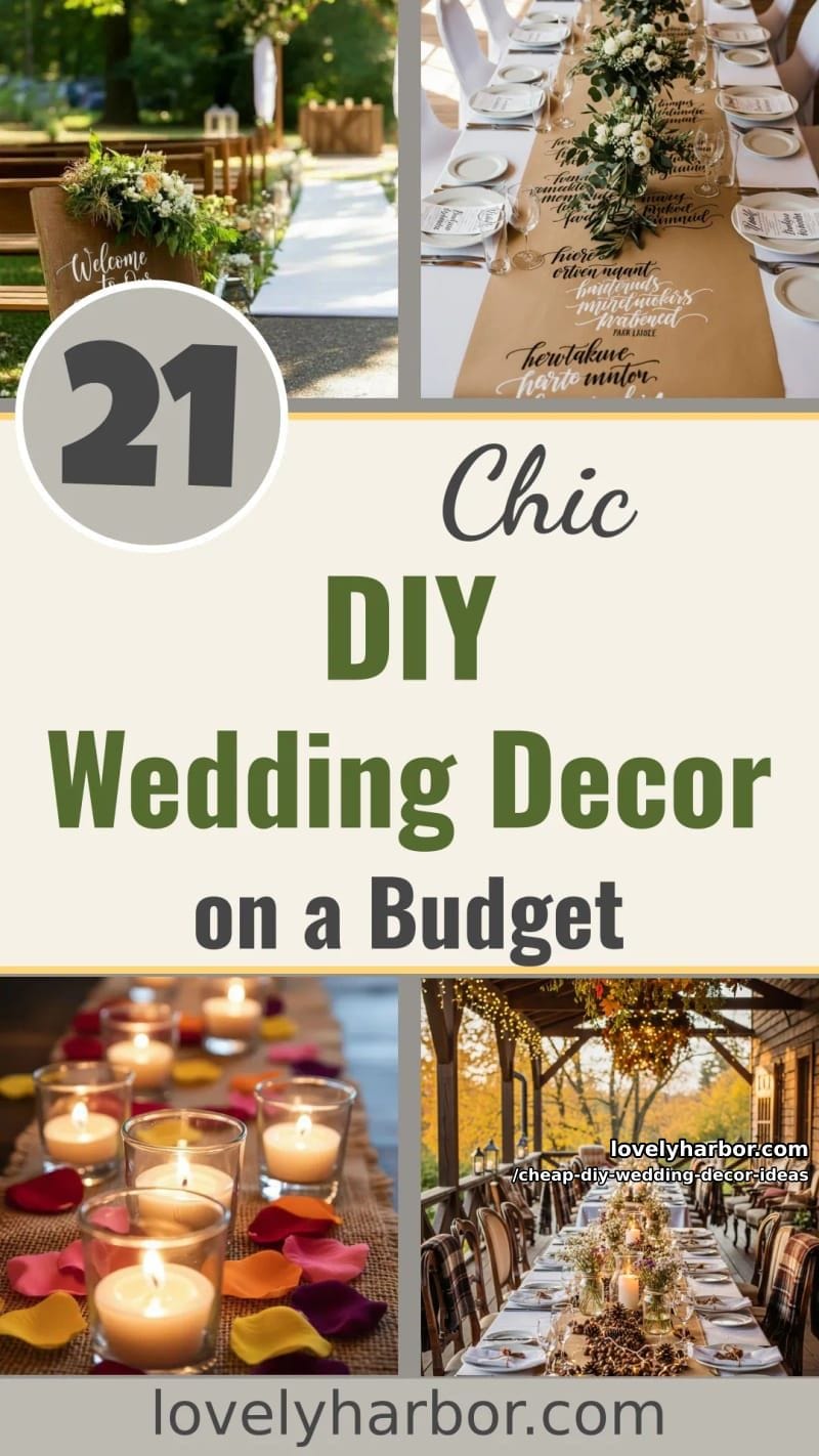 21 Cheap DIY Wedding Decor Ideas for Budget-Friendly Inspo 63 cheap diy wedding decor ideas - Collage 62