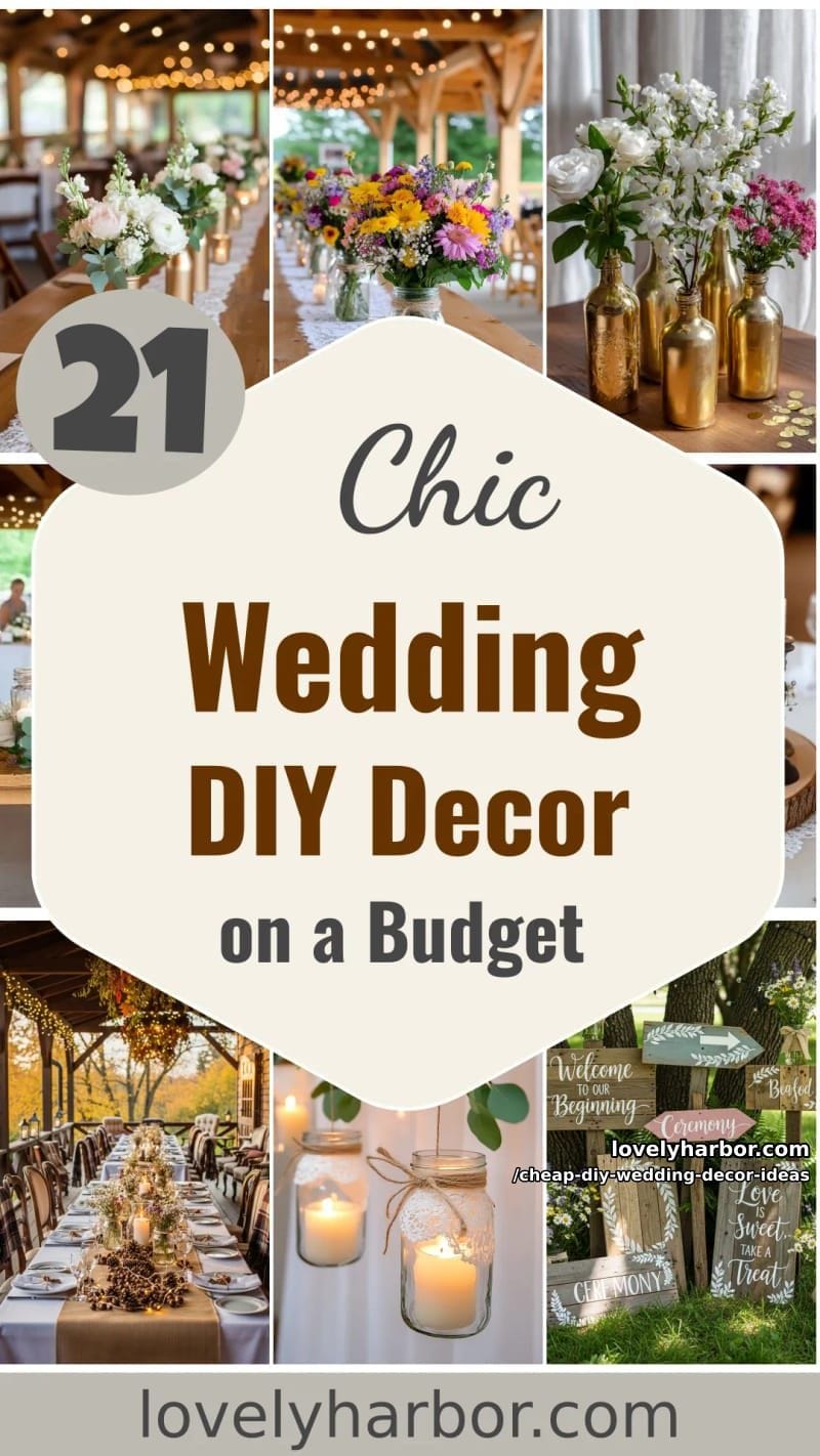 21 Cheap DIY Wedding Decor Ideas for Budget-Friendly Inspo 64 cheap diy wedding decor ideas - Collage 63