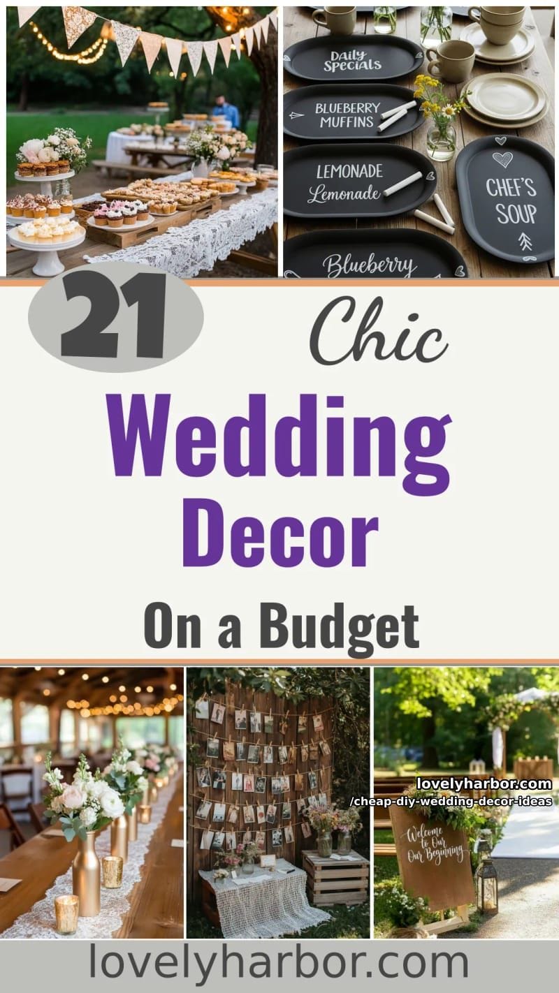 21 Cheap DIY Wedding Decor Ideas for Budget-Friendly Inspo 65 cheap diy wedding decor ideas - Collage 64