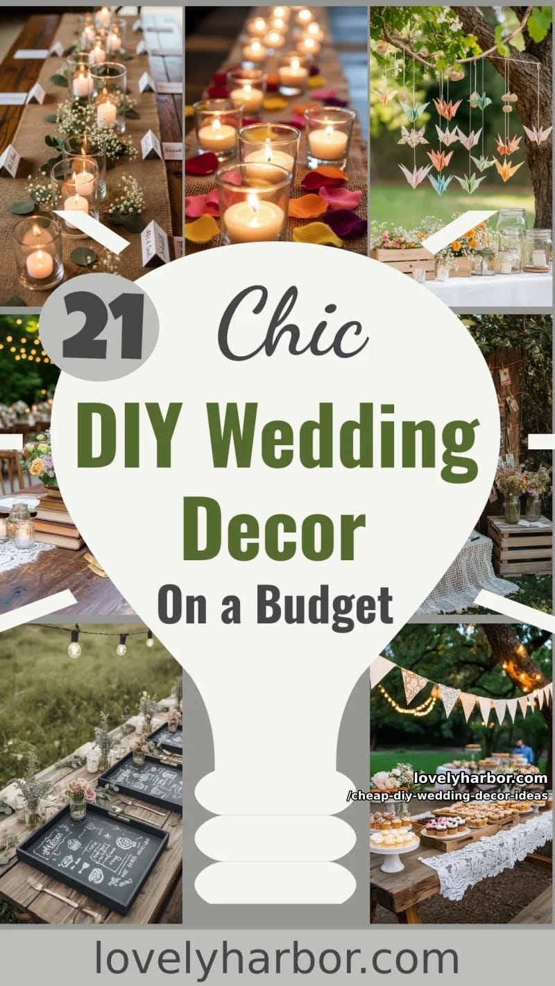 21 Cheap DIY Wedding Decor Ideas for Budget-Friendly Inspo 66 cheap diy wedding decor ideas - Collage 65