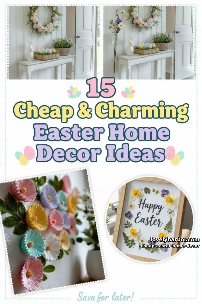 15 Charming Easter Home Decor Ideas on a Budget 36 cheap easter home decor - Collage 35