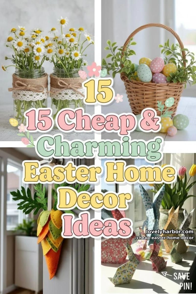 15 Charming Easter Home Decor Ideas on a Budget 38 cheap easter home decor - Collage 37