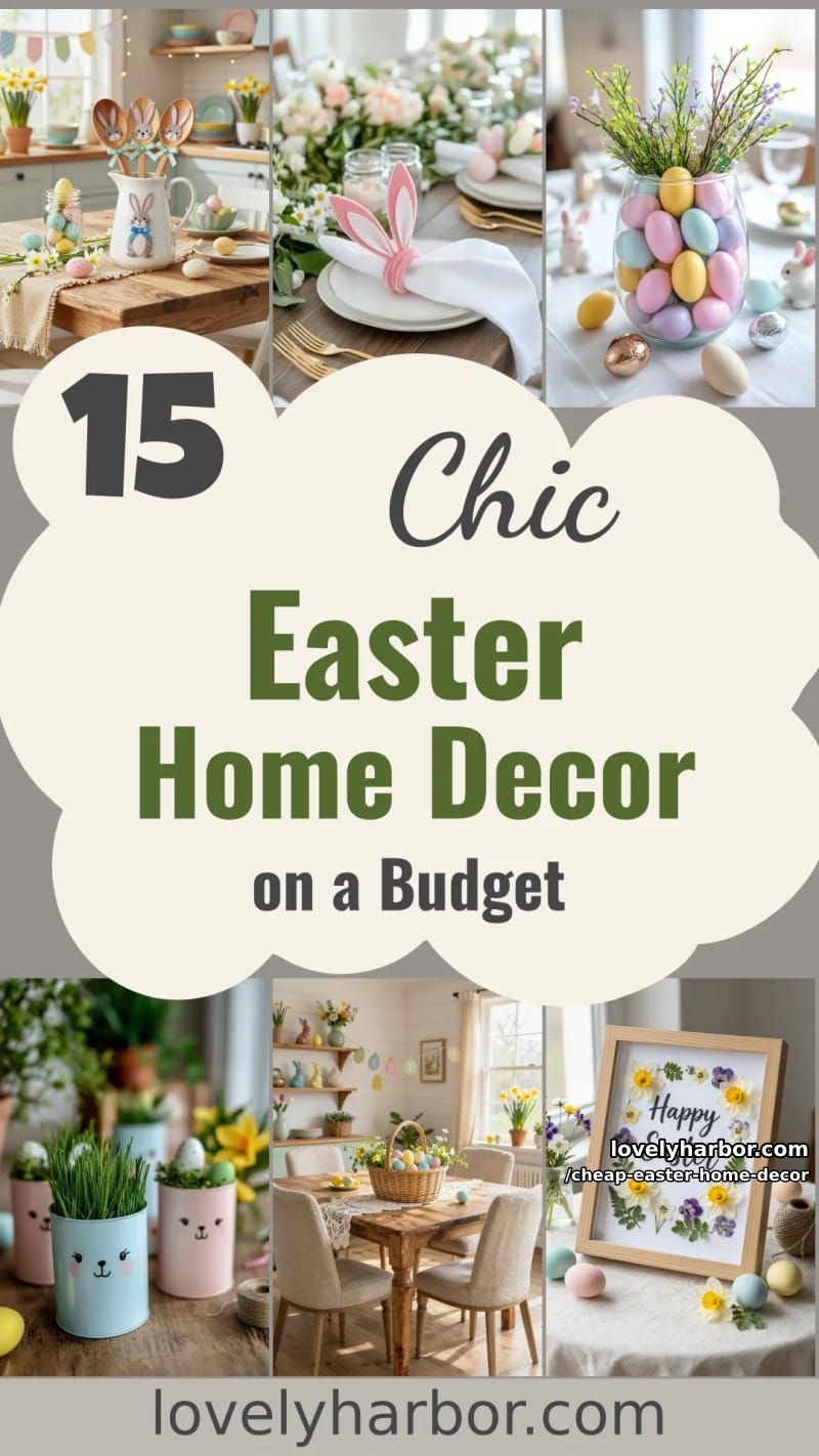 15 Charming Easter Home Decor Ideas on a Budget 40 cheap easter home decor - Collage 39