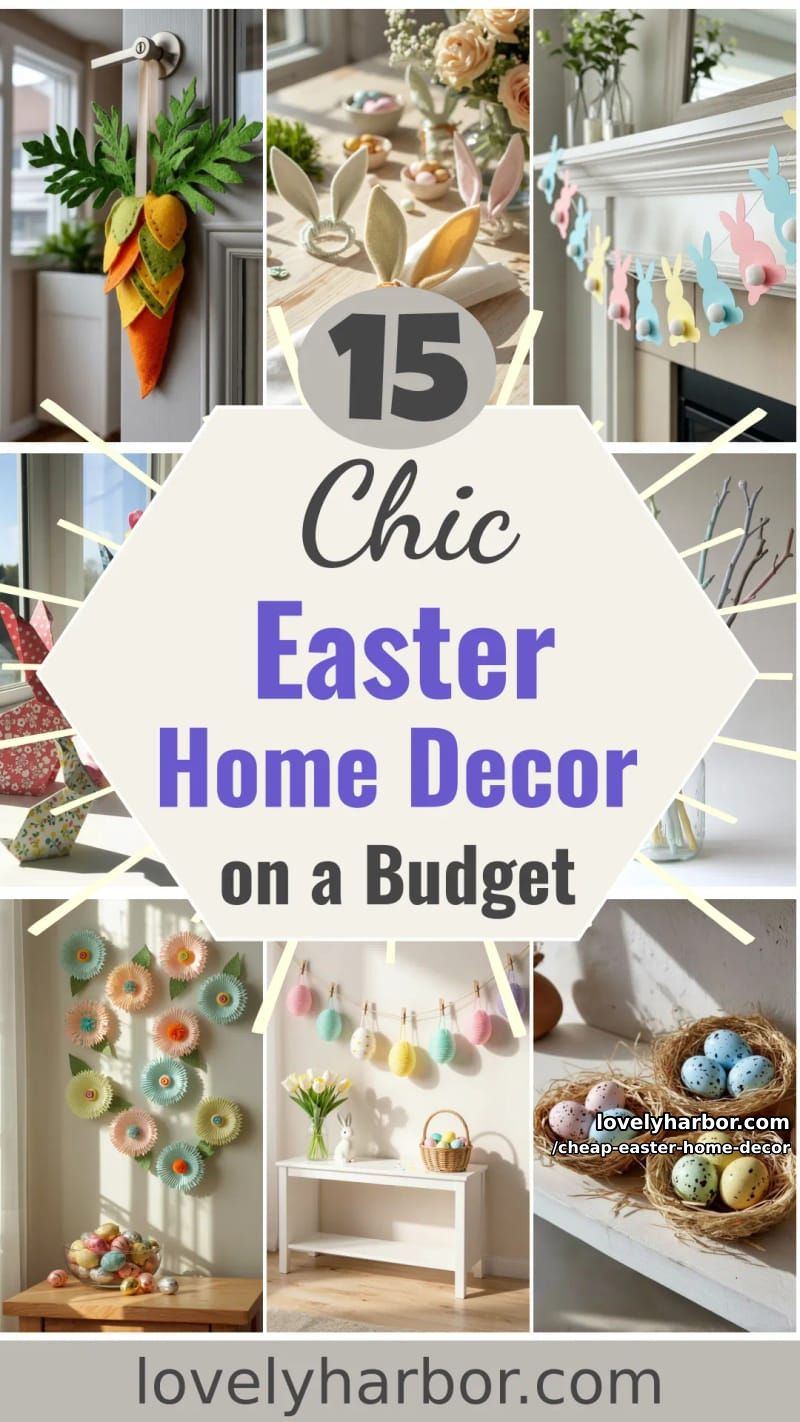 15 Charming Easter Home Decor Ideas on a Budget 41 cheap easter home decor - Collage 40