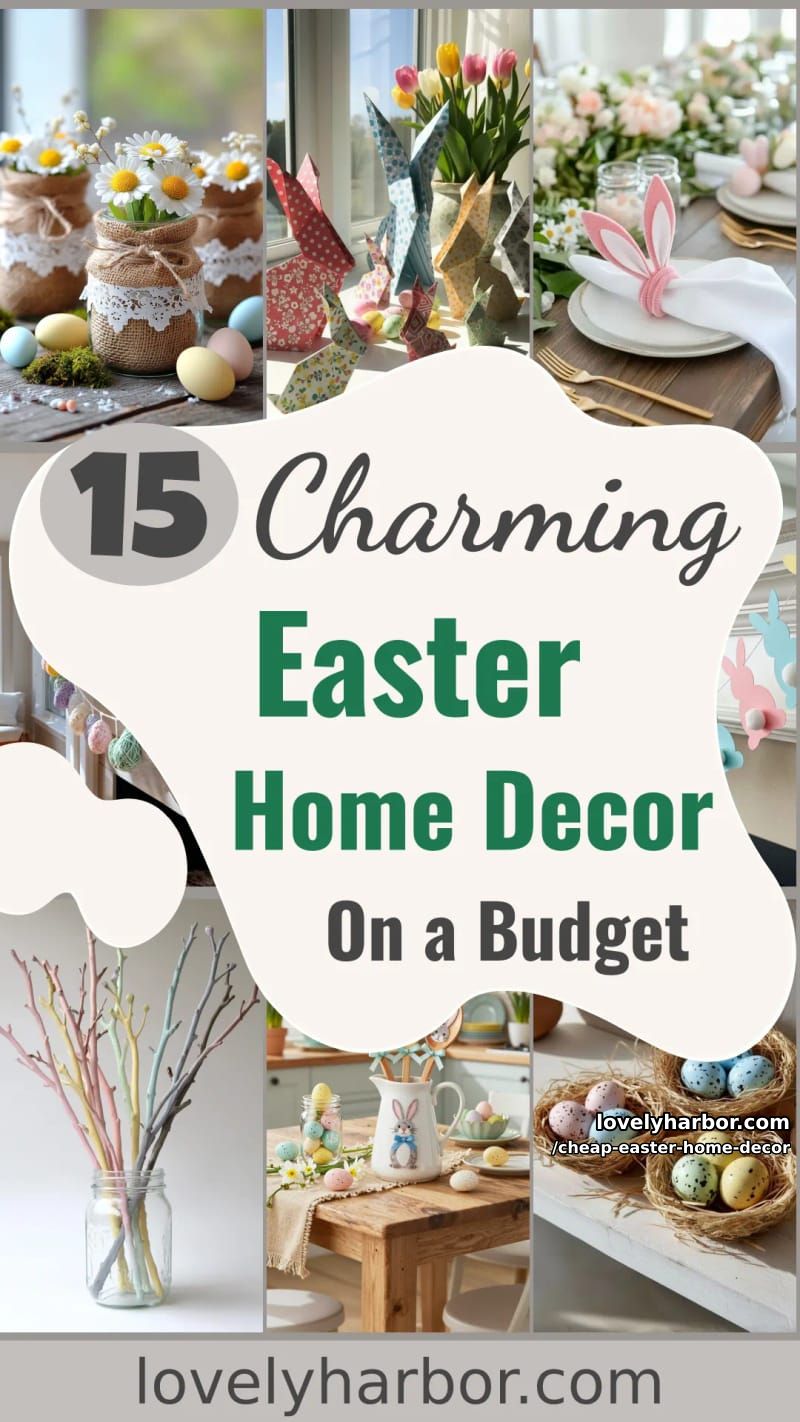 15 Charming Easter Home Decor Ideas on a Budget 42 cheap easter home decor - Collage 41