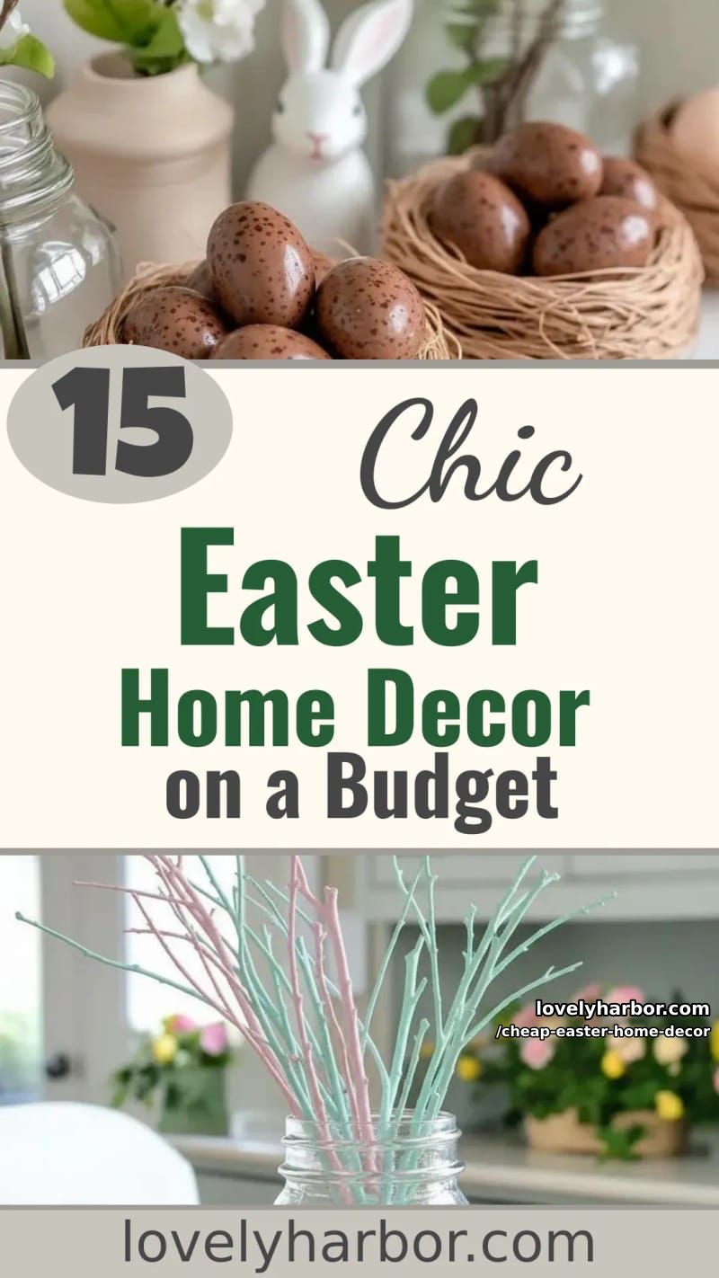 15 Charming Easter Home Decor Ideas on a Budget 43 cheap easter home decor - Collage 42