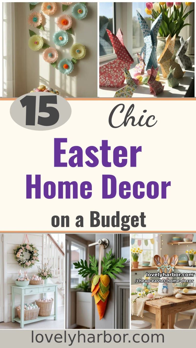 15 Charming Easter Home Decor Ideas on a Budget 44 cheap easter home decor - Collage 43