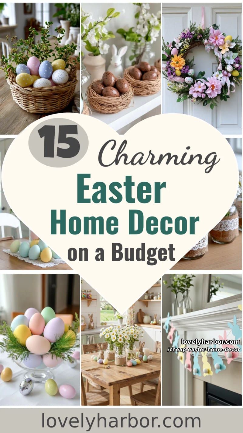 15 Charming Easter Home Decor Ideas on a Budget 45 cheap easter home decor - Collage 44
