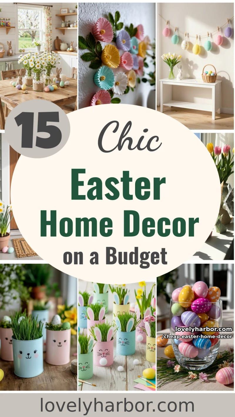15 Charming Easter Home Decor Ideas on a Budget 48 cheap easter home decor - Collage 47
