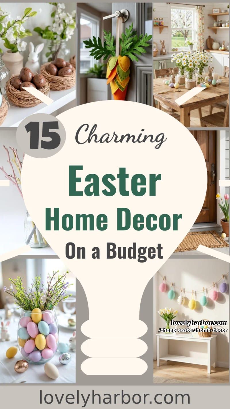 15 Charming Easter Home Decor Ideas on a Budget 49 cheap easter home decor - Collage 48
