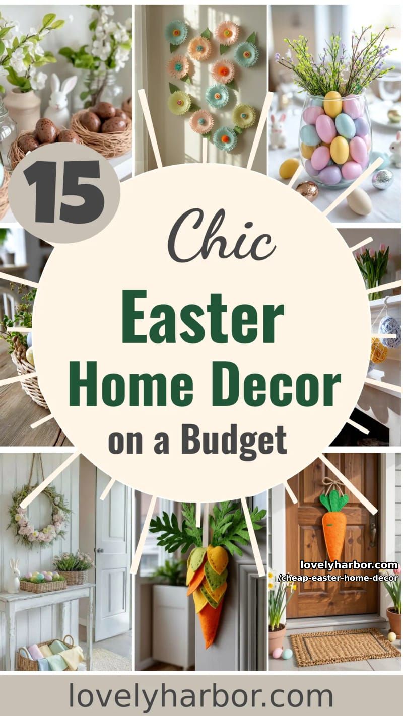 15 Charming Easter Home Decor Ideas on a Budget 50 cheap easter home decor - Collage 49