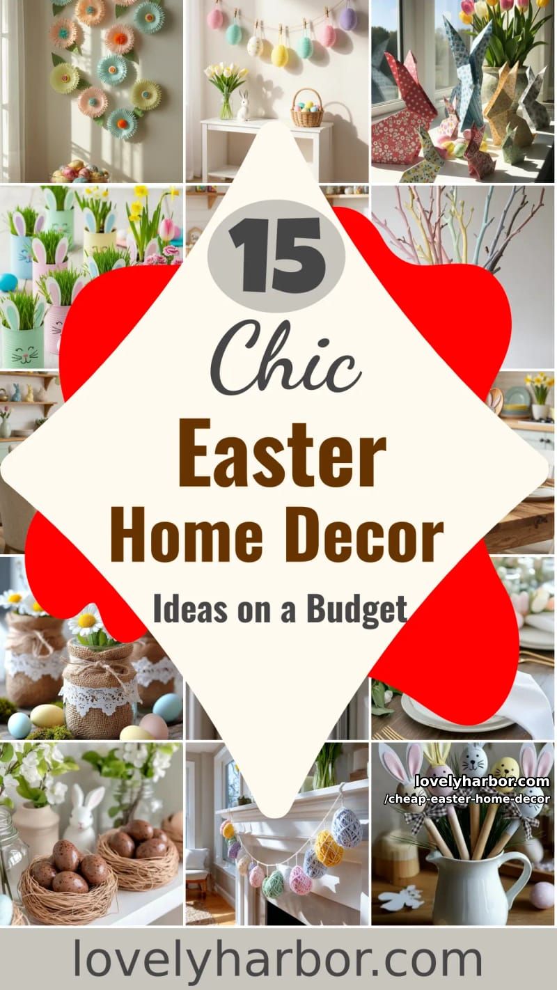 15 Charming Easter Home Decor Ideas on a Budget 51 cheap easter home decor - Collage 50