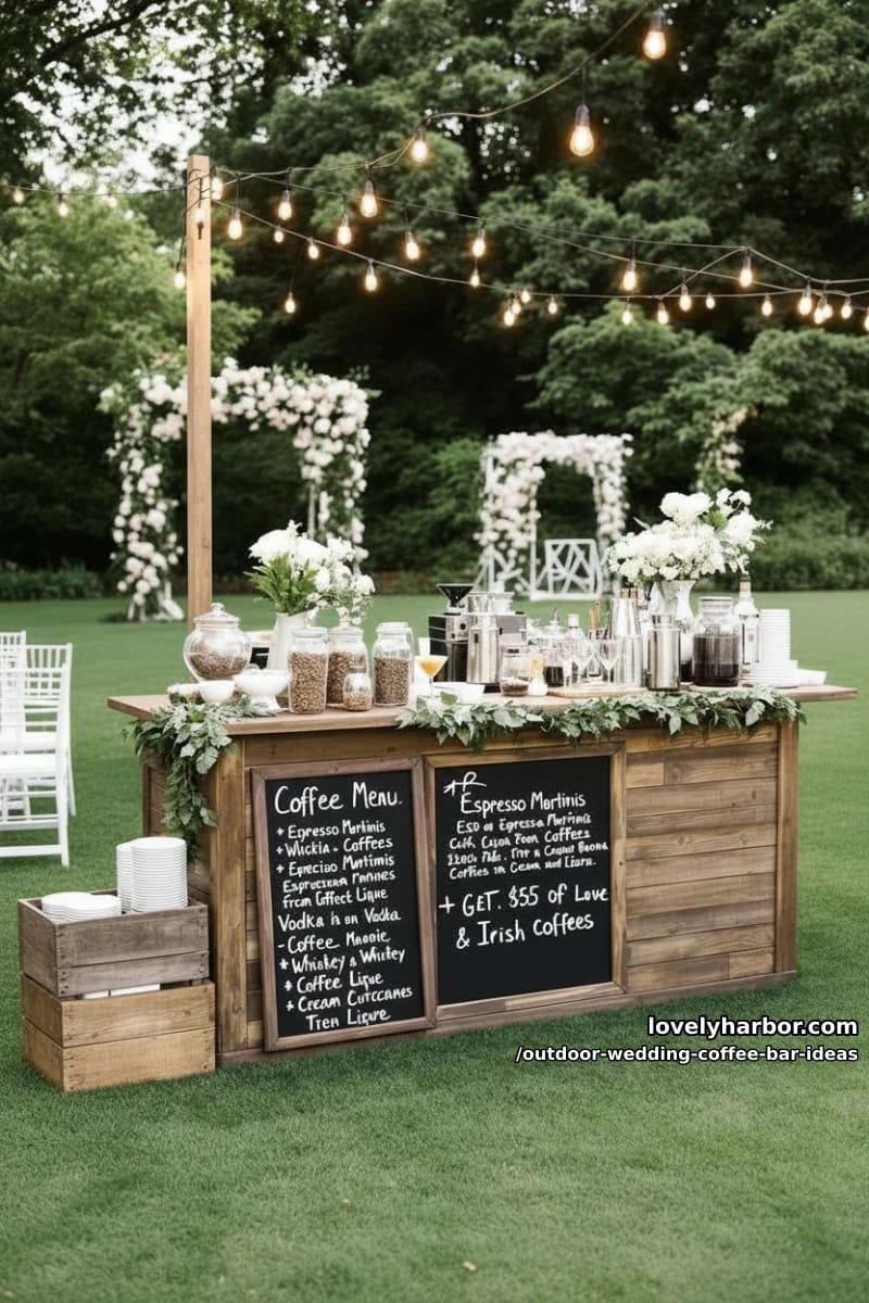 coffee cocktail bar featuring espresso martinis and irish coffees for evening celebrations 1