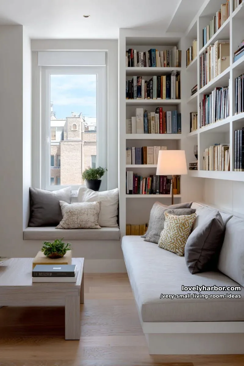compact bookcase walls with integrated reading nooks 1