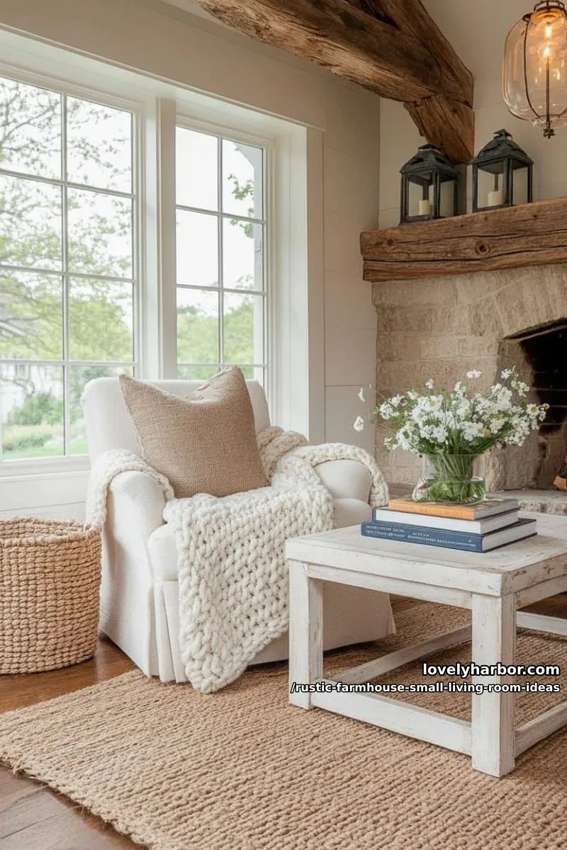 cozy up with oversized chunky knit throws draped over a farmhouse side chair 1