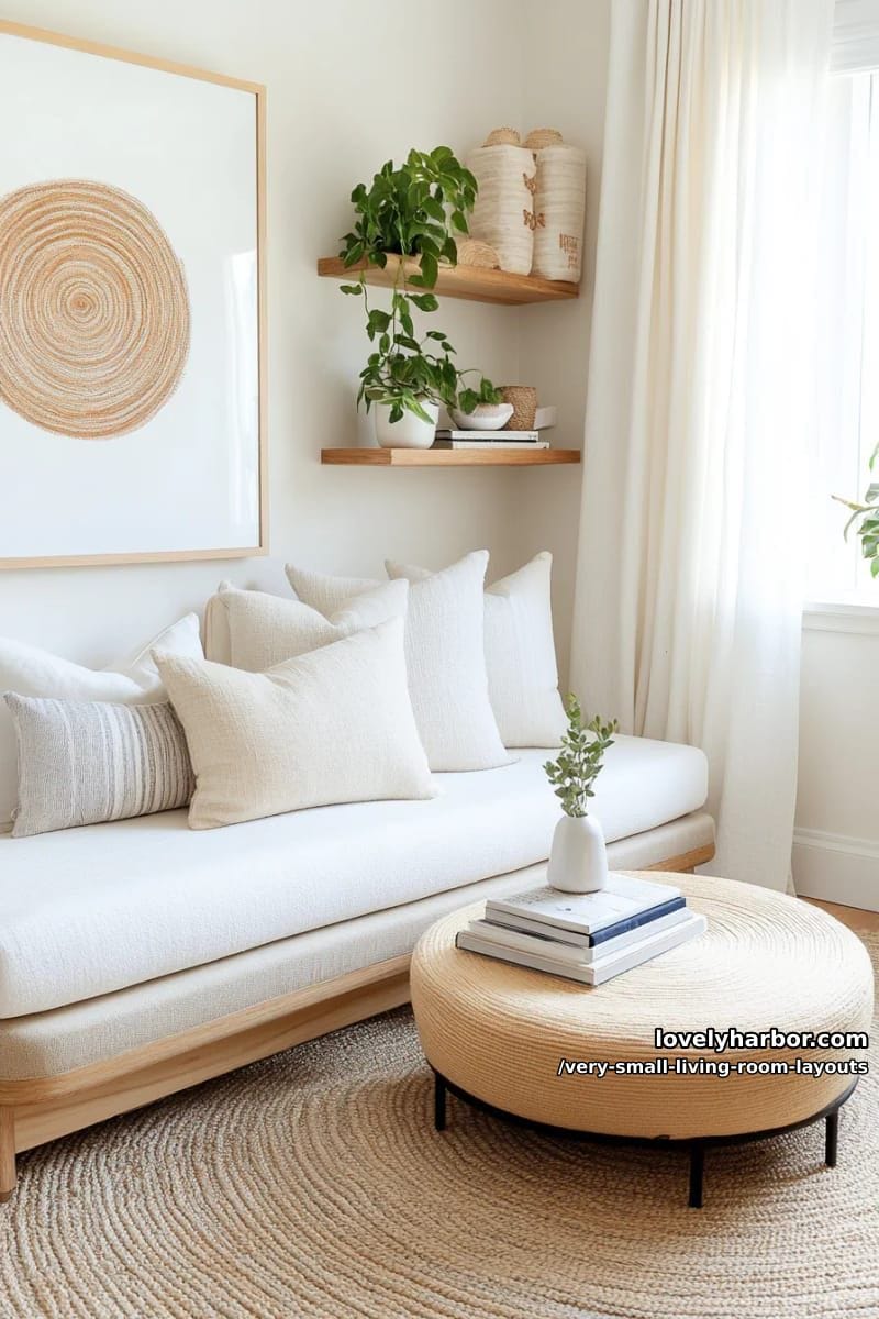 daybed with layered cushions doubling as sofa and guest bed 1