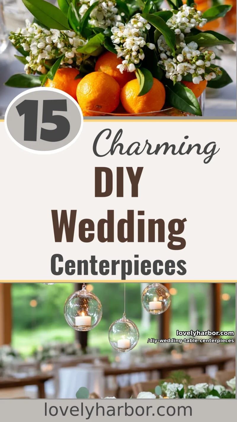 15 Charming DIY Wedding Table Centerpiece Ideas 45 diy wedding table centerpieces - Collage 44