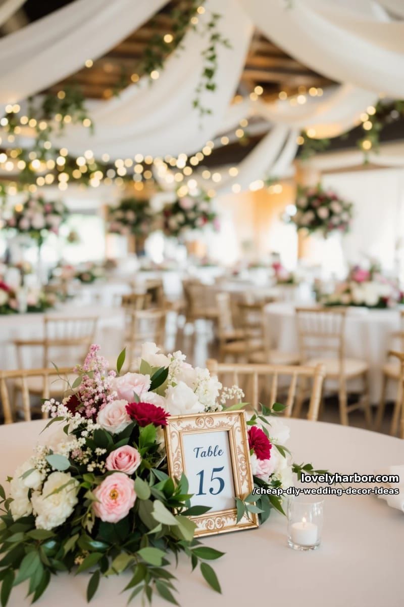 dollar store picture frames for rustic table numbers 1