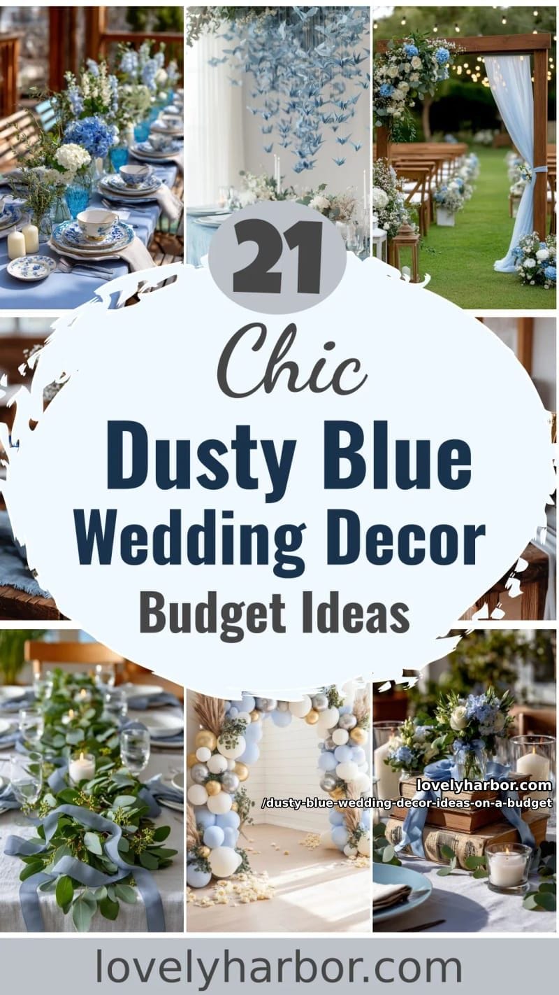 21 Dusty Blue Wedding Decor Ideas On A Budget For You 54 dusty blue wedding decor ideas on a budget - Collage 53