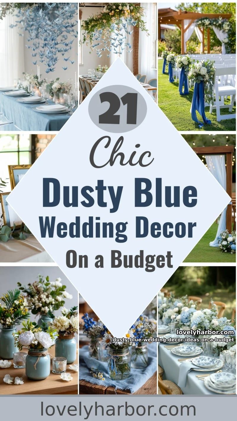21 Dusty Blue Wedding Decor Ideas On A Budget For You 57 dusty blue wedding decor ideas on a budget - Collage 56