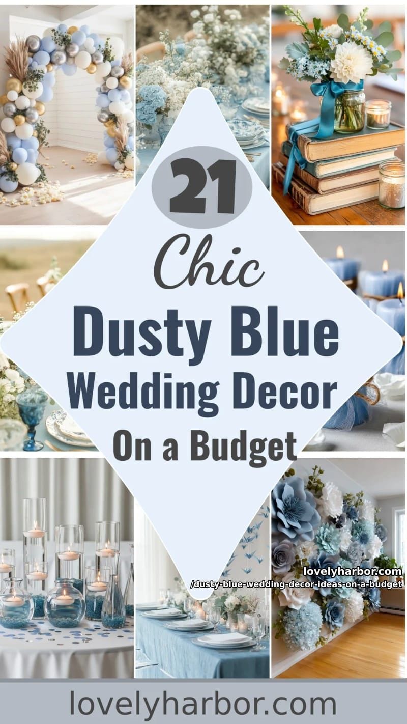21 Dusty Blue Wedding Decor Ideas On A Budget For You 60 dusty blue wedding decor ideas on a budget - Collage 59