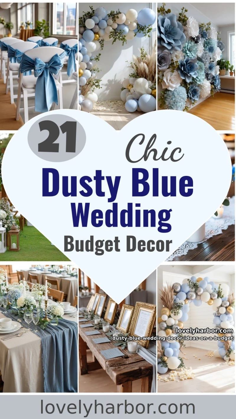 21 Dusty Blue Wedding Decor Ideas On A Budget For You 63 dusty blue wedding decor ideas on a budget - Collage 62