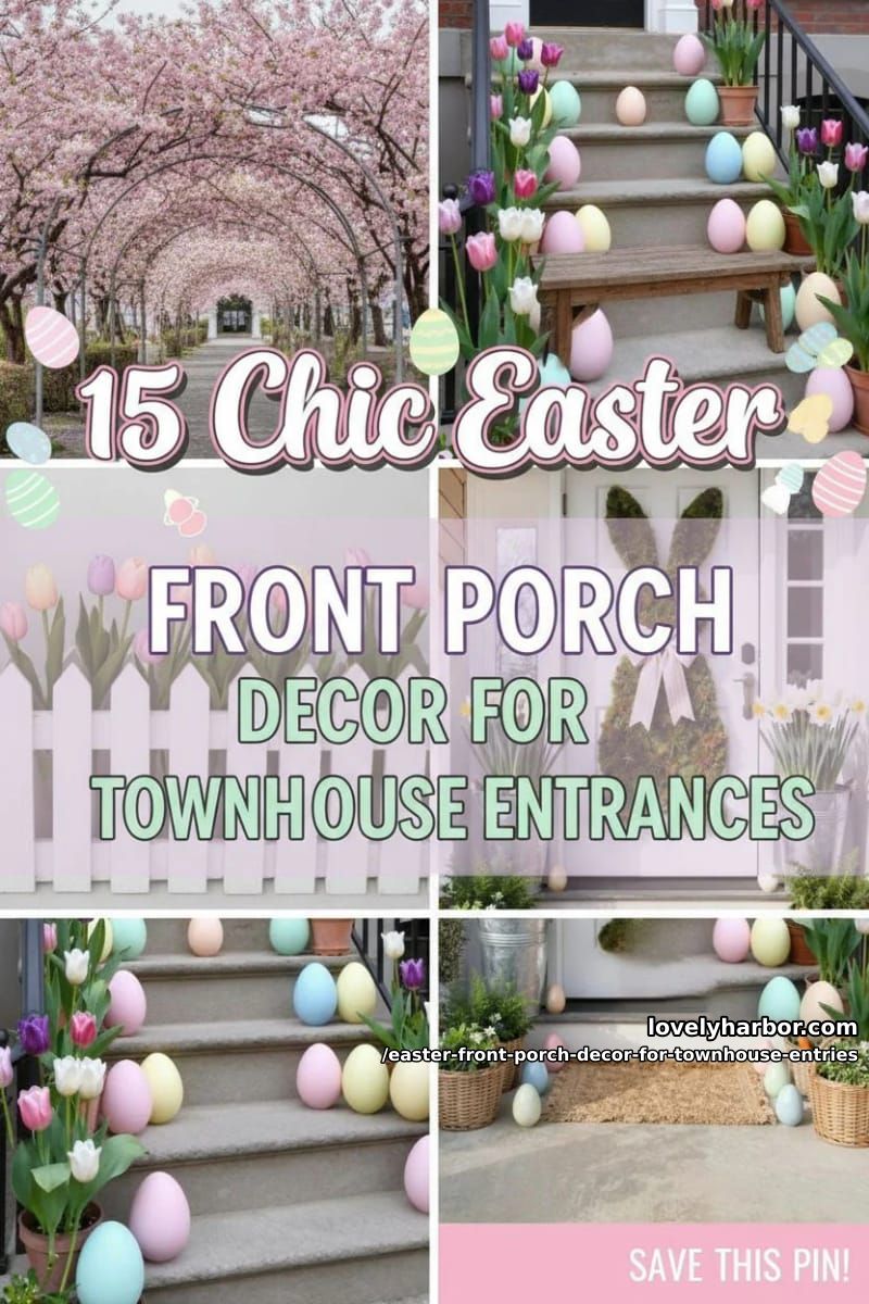15 Easter Front Porch Decor For Townhouse Entries That Wow 43 easter front porch decor for townhouse entries - Collage 42