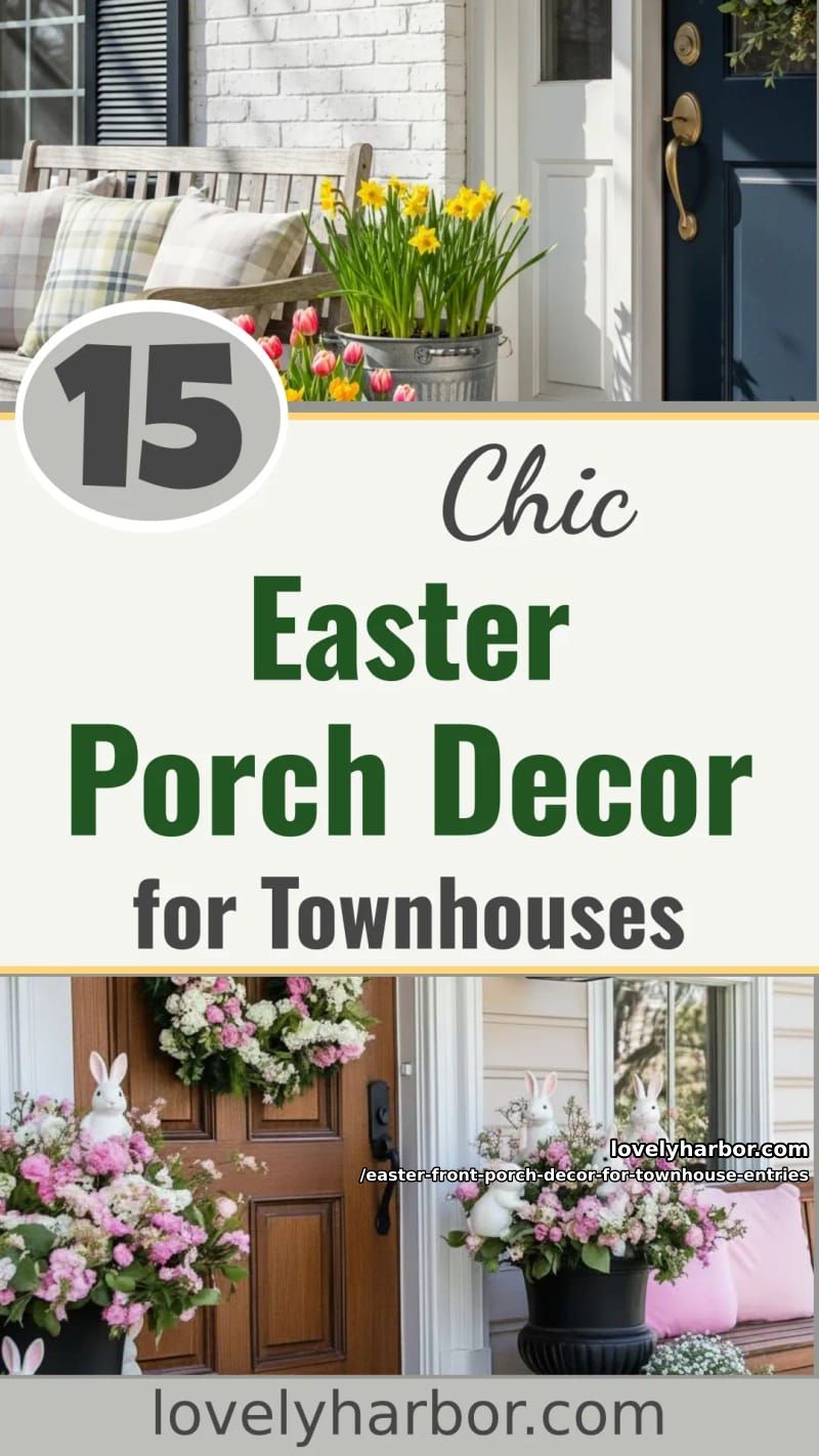 15 Easter Front Porch Decor For Townhouse Entries That Wow 48 easter front porch decor for townhouse entries - Collage 47