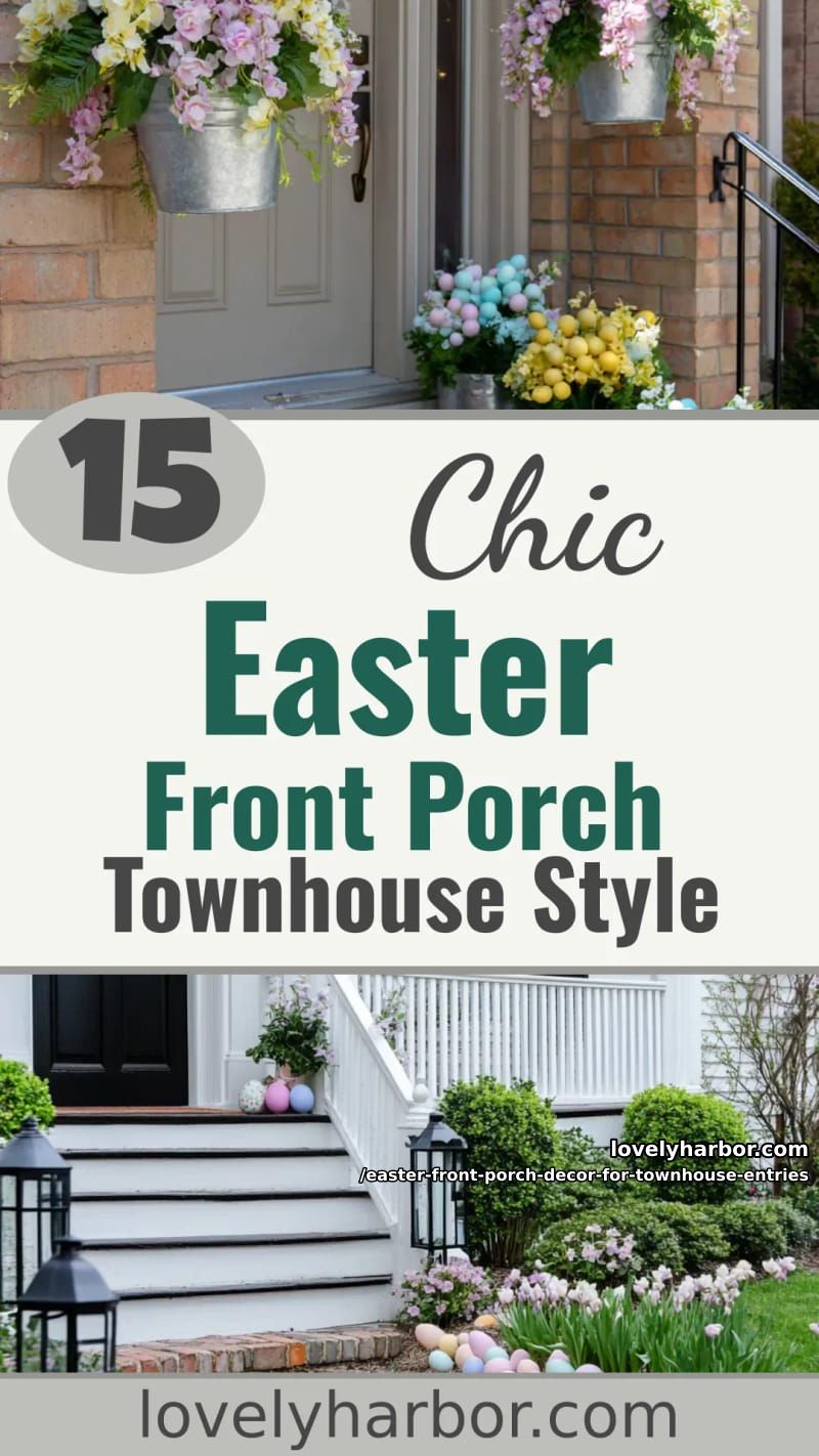 15 Easter Front Porch Decor For Townhouse Entries That Wow 52 easter front porch decor for townhouse entries - Collage 51