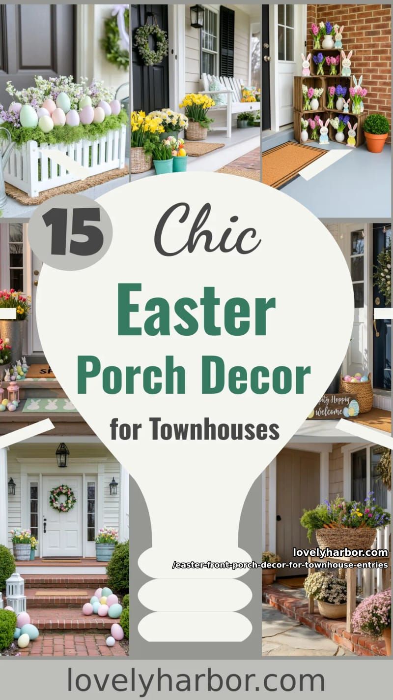 15 Easter Front Porch Decor For Townhouse Entries That Wow 56 easter front porch decor for townhouse entries - Collage 55