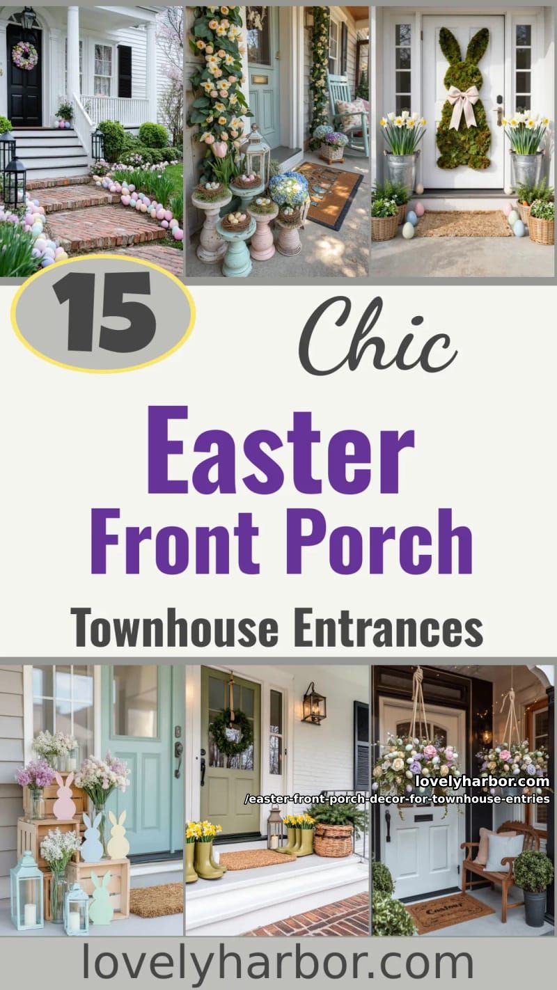 15 Easter Front Porch Decor For Townhouse Entries That Wow 58 easter front porch decor for townhouse entries - Collage 57