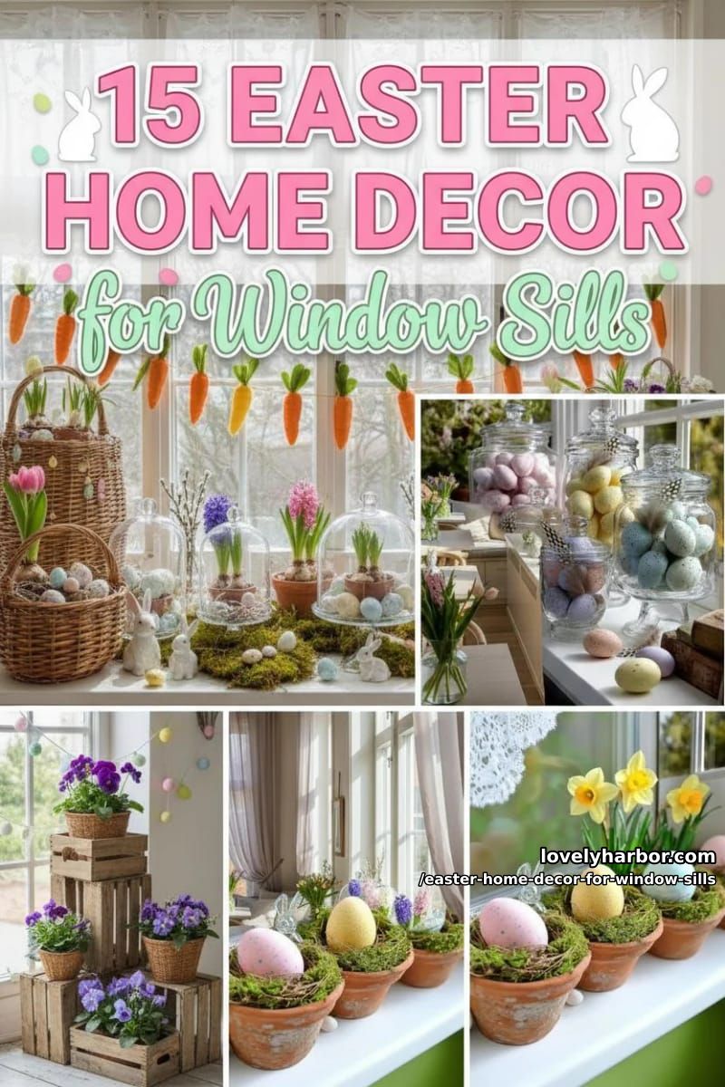 15 Easter Home Decor for Window Sills That Feels Fresh and Festive 39 easter home decor for window sills - Collage 38